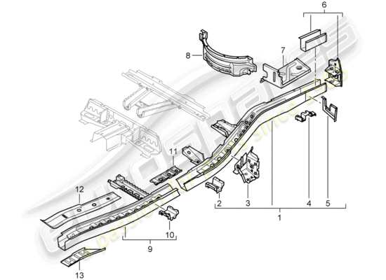 a part diagram from the Porsche Cayenne parts catalogue