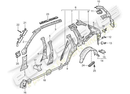 a part diagram from the Porsche Cayenne (2008) parts catalogue