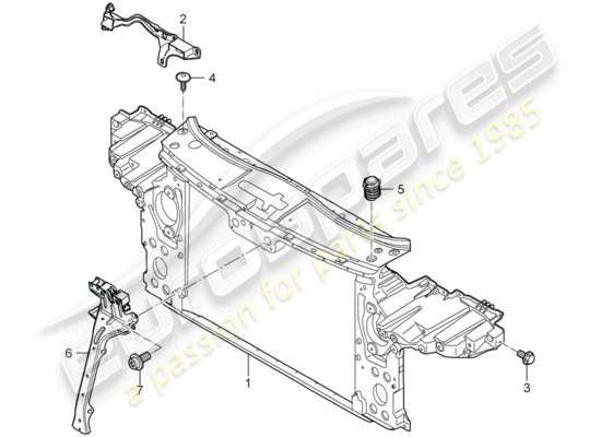 a part diagram from the Porsche Cayenne parts catalogue