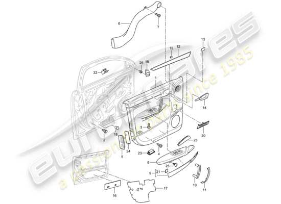 a part diagram from the Porsche Cayenne (2008) parts catalogue