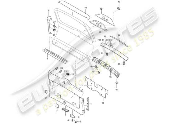 a part diagram from the Porsche Cayenne parts catalogue