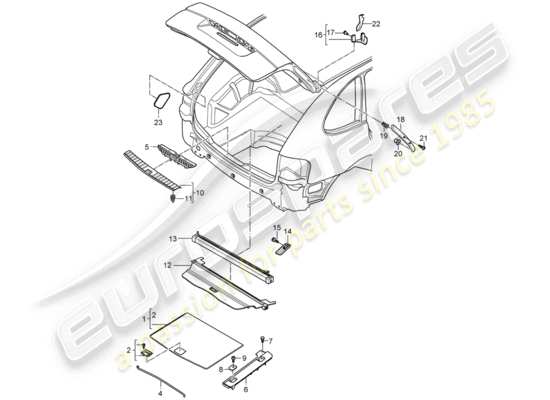 a part diagram from the Porsche Cayenne parts catalogue