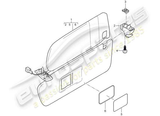 a part diagram from the Porsche Cayenne parts catalogue