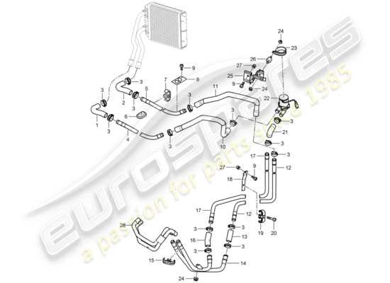 a part diagram from the Porsche Cayenne parts catalogue