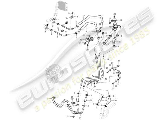 a part diagram from the Porsche Cayenne parts catalogue