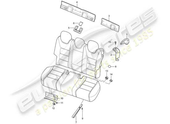 a part diagram from the Porsche Cayenne (2008) parts catalogue