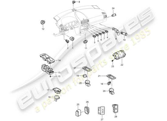 a part diagram from the Porsche Cayenne parts catalogue