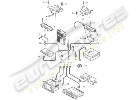 a part diagram from the Porsche Cayenne parts catalogue