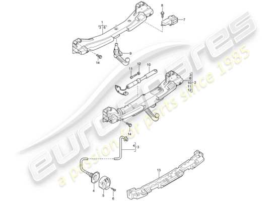 a part diagram from the Porsche Cayenne parts catalogue