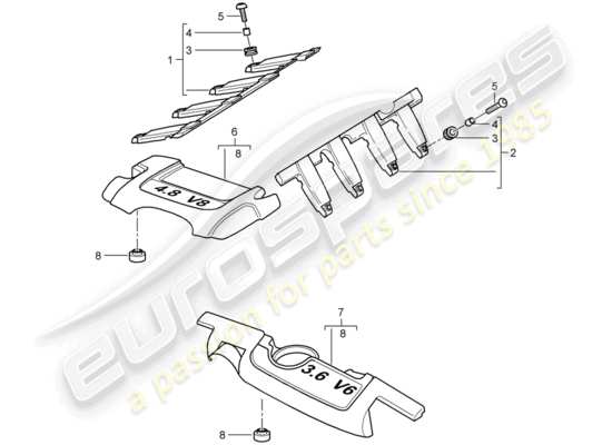 a part diagram from the Porsche Cayenne parts catalogue