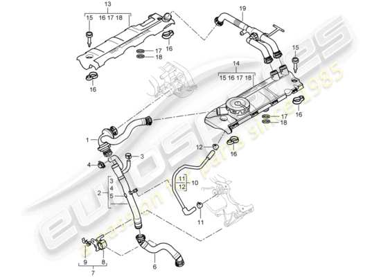 a part diagram from the Porsche Cayenne parts catalogue