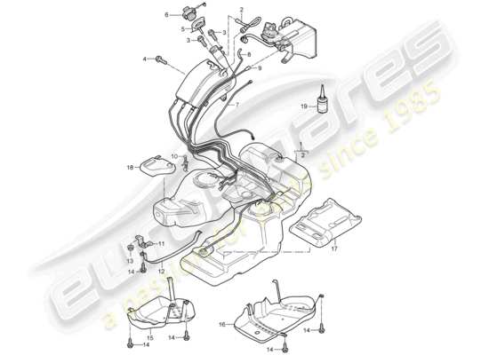 a part diagram from the Porsche Cayenne (2009) parts catalogue