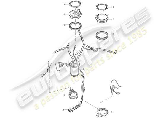 a part diagram from the Porsche Cayenne parts catalogue