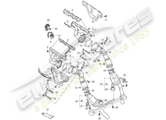 a part diagram from the Porsche Cayenne parts catalogue