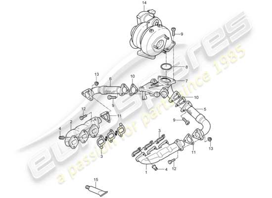 a part diagram from the Porsche Cayenne parts catalogue