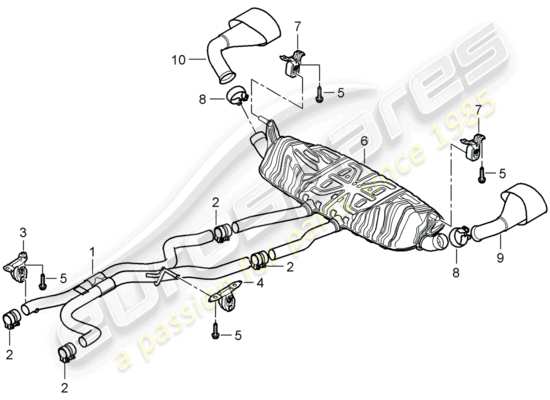 a part diagram from the Porsche Cayenne parts catalogue