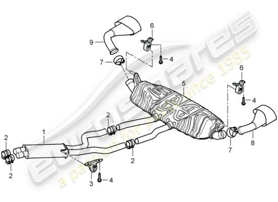 a part diagram from the Porsche Cayenne parts catalogue