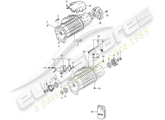 a part diagram from the Porsche Cayenne parts catalogue