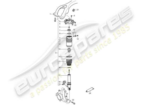 a part diagram from the Porsche Cayenne parts catalogue