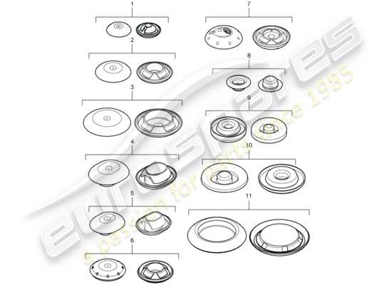 a part diagram from the Porsche Cayenne parts catalogue