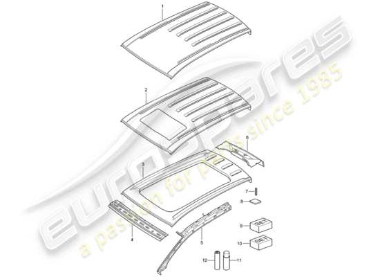 a part diagram from the Porsche Cayenne parts catalogue