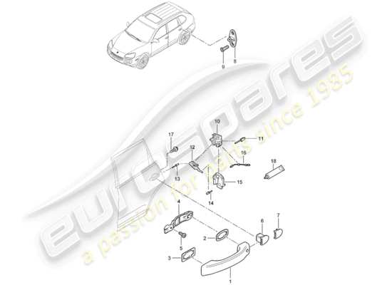 a part diagram from the Porsche Cayenne (2009) parts catalogue