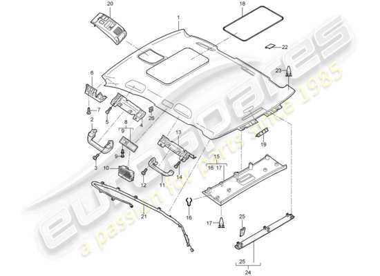 a part diagram from the Porsche Cayenne (2009) parts catalogue