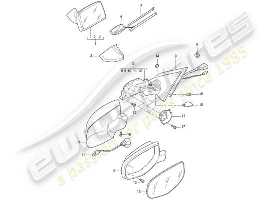 a part diagram from the Porsche Cayenne parts catalogue