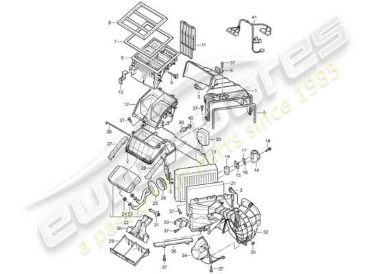 a part diagram from the Porsche Cayenne parts catalogue