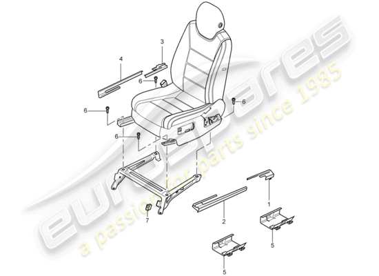 a part diagram from the Porsche Cayenne parts catalogue