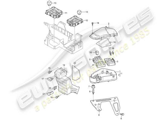 a part diagram from the Porsche Cayenne parts catalogue