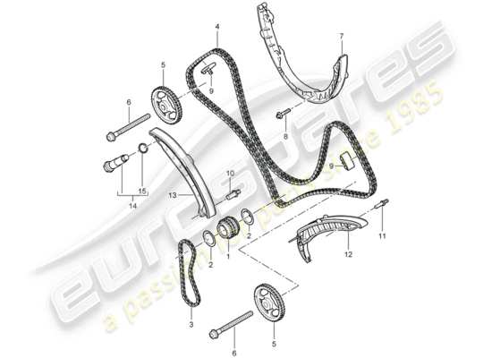 a part diagram from the Porsche Cayenne parts catalogue