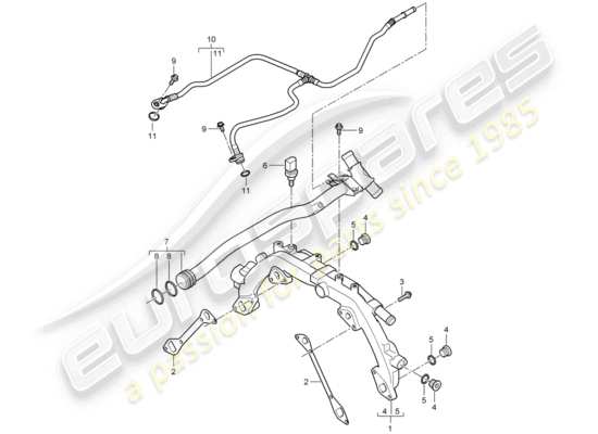 a part diagram from the Porsche Cayenne parts catalogue