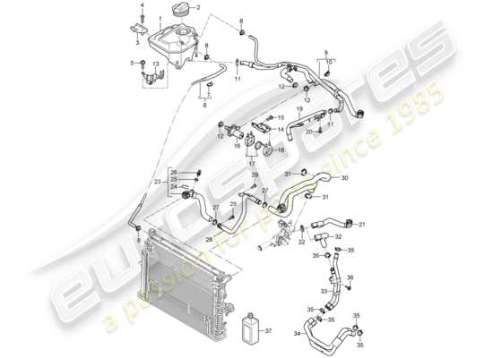 a part diagram from the Porsche Cayenne parts catalogue