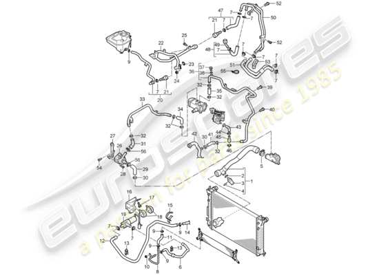 a part diagram from the Porsche Cayenne parts catalogue