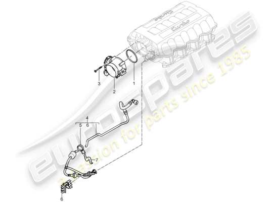 a part diagram from the Porsche Cayenne parts catalogue