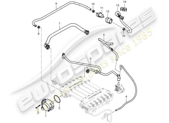 a part diagram from the Porsche Cayenne parts catalogue