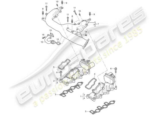 a part diagram from the Porsche Cayenne parts catalogue