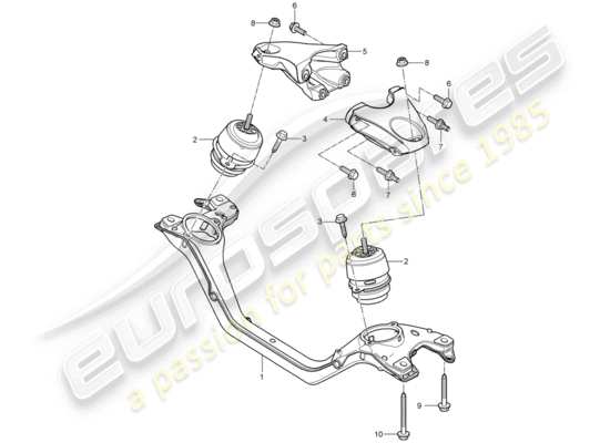 a part diagram from the Porsche Cayenne parts catalogue