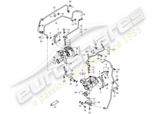 a part diagram from the Porsche Cayenne (2010) parts catalogue