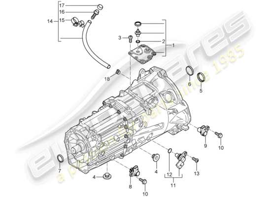 a part diagram from the Porsche Cayenne parts catalogue