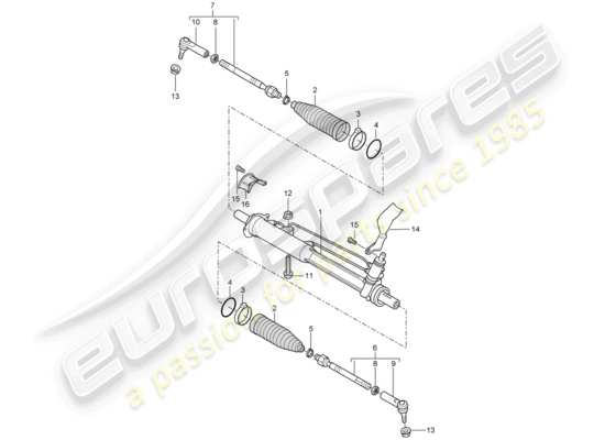 a part diagram from the Porsche Cayenne parts catalogue