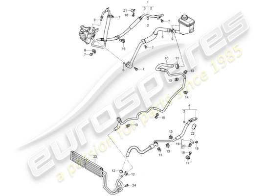 a part diagram from the Porsche Cayenne parts catalogue