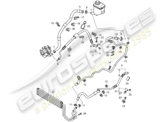 a part diagram from the Porsche Cayenne parts catalogue