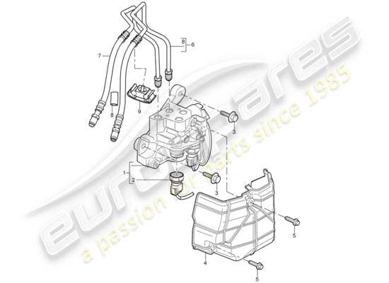 a part diagram from the Porsche Cayenne parts catalogue