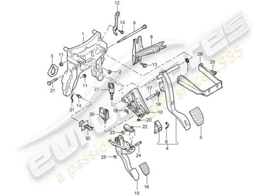 a part diagram from the Porsche Cayenne parts catalogue