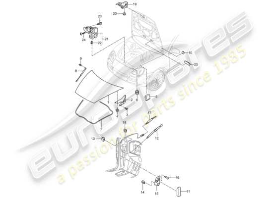 a part diagram from the Porsche Cayenne parts catalogue