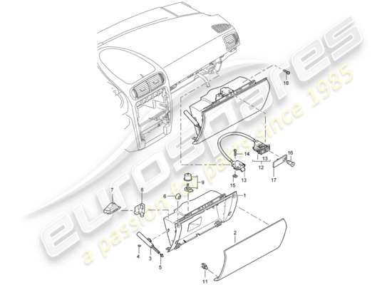 a part diagram from the Porsche Cayenne parts catalogue