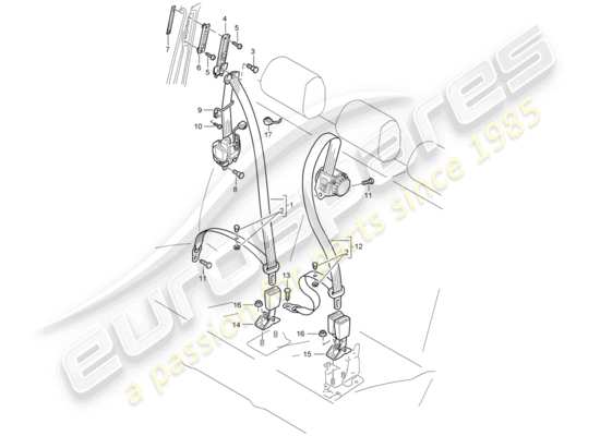 a part diagram from the Porsche Cayenne (2010) parts catalogue