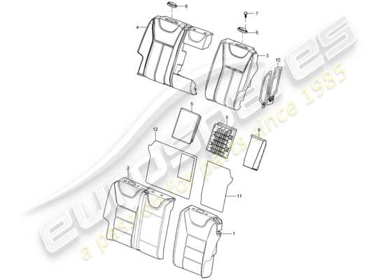 a part diagram from the Porsche Cayenne parts catalogue